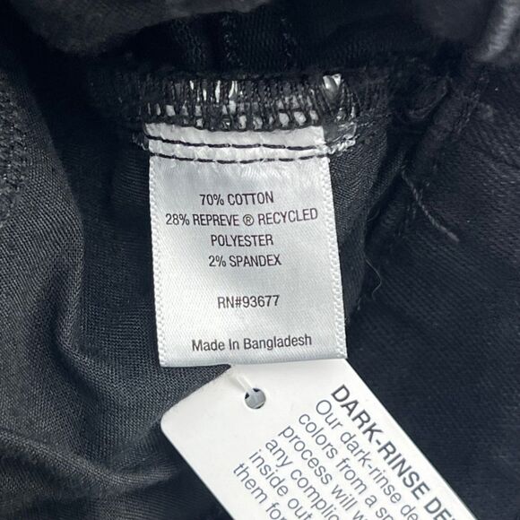 St John’s Bay Shorts Womens 28W Black Bermuda Rolled Cuff Tummy Control Denim - Picture 10 of 15